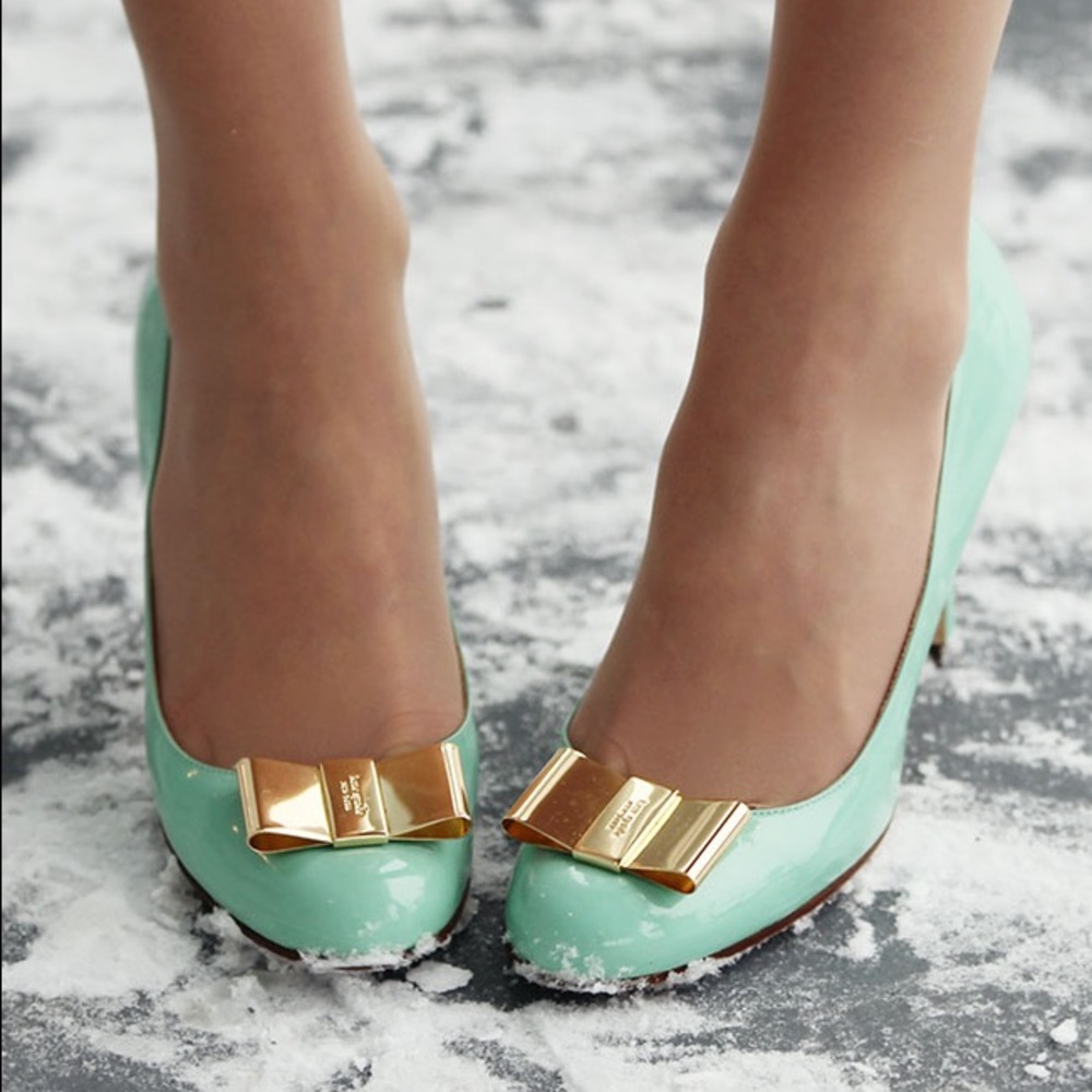 Kate Spade ♠️ Karolina Bow Pump, Mint Green
